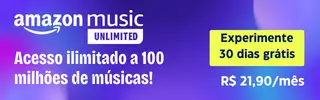 Banner do Amazon Music Unlimited no tamanho 320x100
